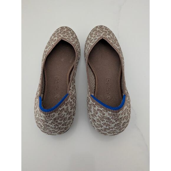 Rothy’s The Flat Women’s Shoes Driftwood Spot Size 6 Round Toe Washable Knit - Picture 3 of 9